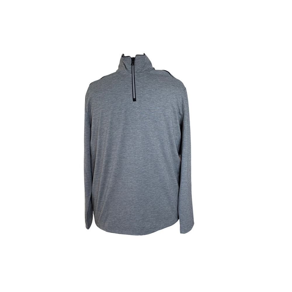 Alfani 1/4 Zip Mock Neck Polished Knit Pullover Shirt XL‎ Casual Blokecore NEW